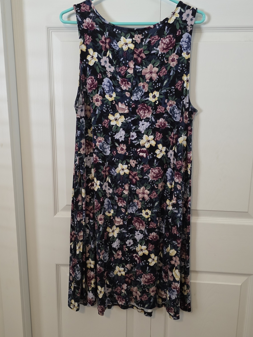 Penningtons Navy Floral Midi Dress with Pink, Yellow & Cream Blooms - Picture 2 of 5